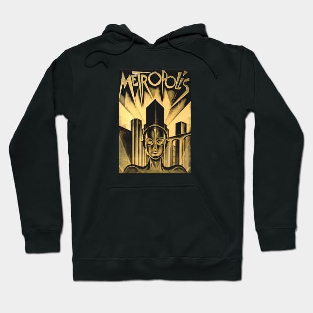 Metropolis - 1927 German Expressionist Science Fiction Film Hoodie by caseofstyle